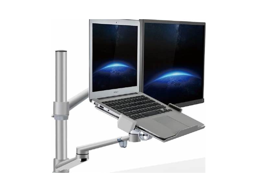 UPERGO OLL-3L 2-in-1 Monitor Arm & Laptop Stand – Silver (17 UPERGO OLL-3L 2-in-1 Monitor Arm & Laptop Stand – Silver (17